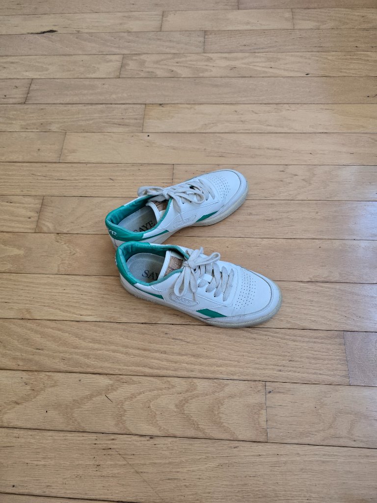 Saye | Modelo '89 Cream Green Retro Sporty Sneakers | Wms 7.5 — image 2 of 8
